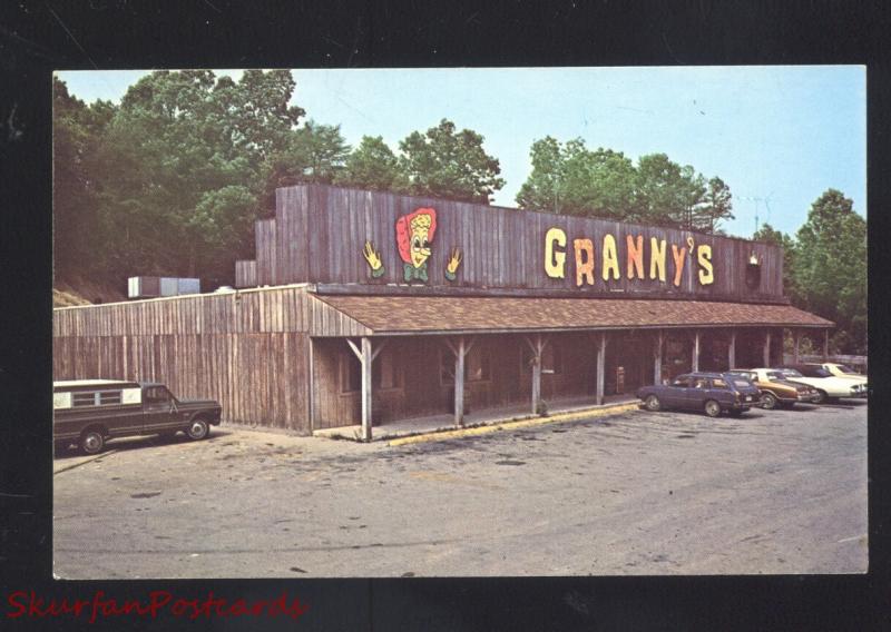 WILDWOOD GEORGIA GRANNY'S RESTAURANT 1960's CARS ADVERTISING POSTCARD