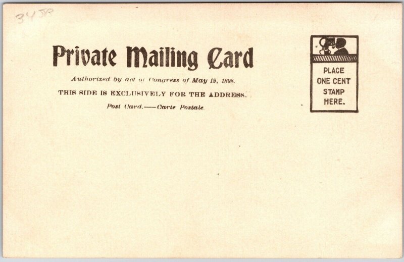 c1900 Home and Family Photo Wood Home Private Mailing Card Vintage Postcard