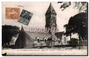 Old Postcard Noirmoutier Church dt Philibert Crypt eleventh