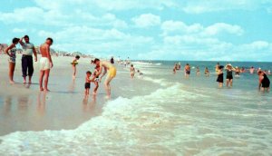 c1960's Greetings From Oneida New York NY Surf Bathing Postcard 