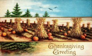 C.1910 Embossed Pumpkins Thanksgiving Postcard F73