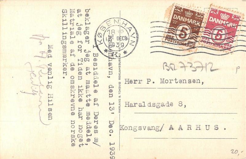 BR73712 statstelegram paa festblanket denmark