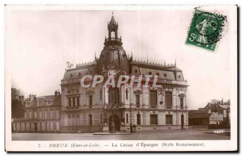 Old Postcard Dreux (Eure et Loire) Caisse d Epargne (Renaissance style)