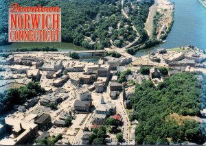 Connecticut Norwich Downtown Aerial View