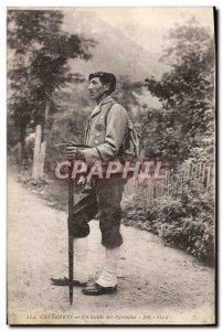 Old Postcard Mountaineering One of Cauterets Pyrenees Folklore guide