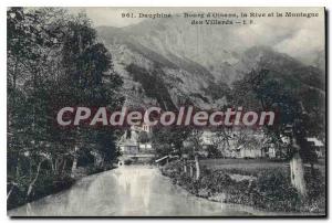 Old Postcard Dauphine Bourg D'Oisans Shore And Mountain Des Villards