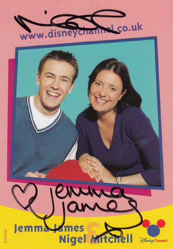 Jemma James & Nigel Mitchell The Disney Channel Hand Signed Cast Card Photo