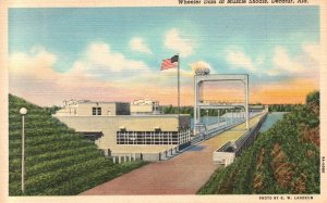 Vintage Postcard Wheeler Dam at Muscle Shoals Decatur Alabama AL Anderson News