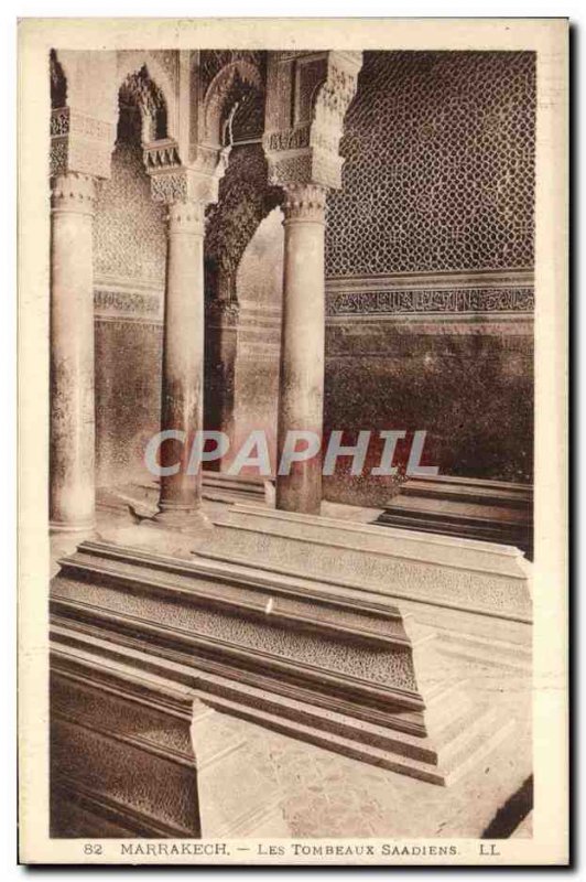 Old Postcard Marrakech Saadian Tombs