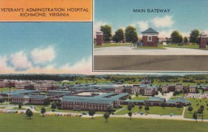 RICHMOND, Virginia, 1930-1940s; Veteran's Administration Hospital, Main Gateway