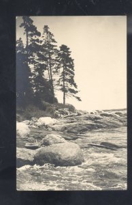 RPPC BOOTHBAY HARBOR MAINE OCEAN COAST VINTAGE REAL PHOTO POSTCARD