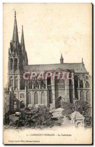 Old Postcard Clermont Ferrand La Cathedrale