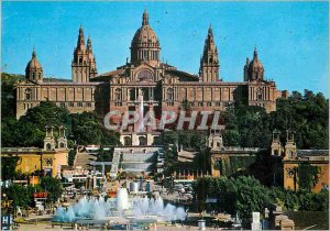 'Postcard Modern Barcelona''s National Palace (Museum)'