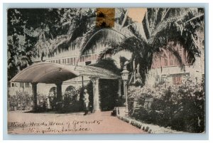 c1910s King's House Home of Governor, Kingston Jamaica Posted Postcard 