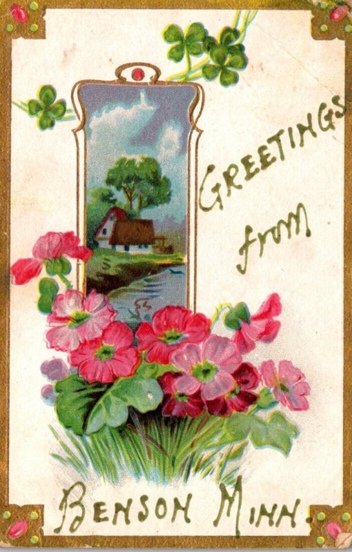 Minnesota Greetings From Benson 1911