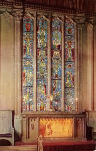 IL - Chicago. The Chicago Temple Sanctuary, Stained Glass and Altar (Interior)