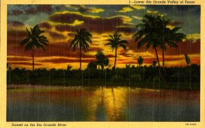 TX - Lower Rio Grande Valley. Rio Grande River Sunset