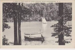 North Carolina Greensboro A View Of The Lake At Camp Herman Near Greensboro A...
