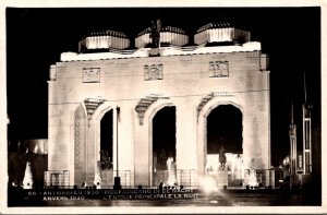 1930 Anvers Expo Entrance At Night Real Photo