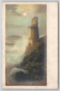 RPPC St Anthony Lighthouse Chic Series Charles Worcester Bristol Postcard Q29