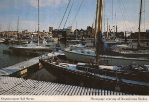 Kingston Upon Hull Marina Fishing Boats Yorkshire Postcard