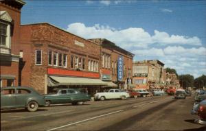 Columbia City IN East on Van Buren Old Cars Kroger Store Postcard