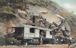 NEW 95 TON SHOVEL ON PANAMA CANAL POSTCARD (c. 1914)