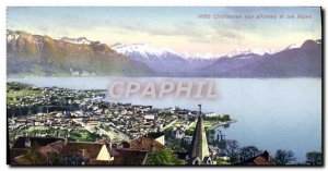 Old Postcard View Chardonne Vevey S And The Alps