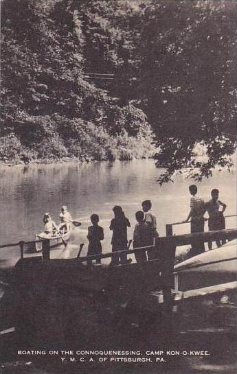 Pennsylvania Pittburgh Boating On The Connoquenessing Camp Kon O Kwee Artvue