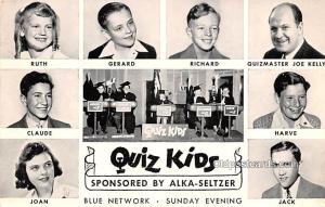 Quiz Kides, Alka Seltzer, Blue Network Movie Star Actor Actress Film Star Pos...