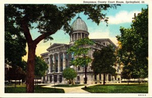 Illinois Springfield Sangamon County Court House Curteich