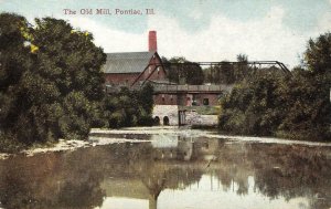 The Old Mill, Pontiac, Illinois c1910s Bolander Vintage Postcard