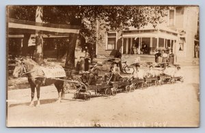 J87/ Barnesville Ohio RPPC Postcard c10 Belmont Centennial Wagon Parade 1088