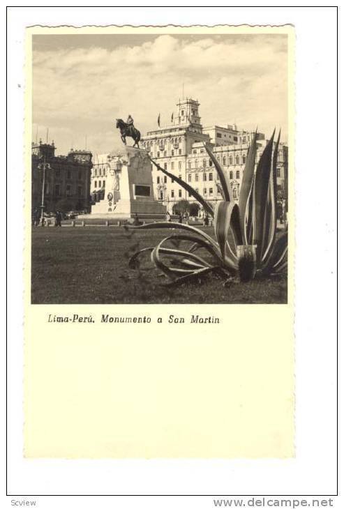 RP; Lima, Peru, 1910-30s ; Monumento a San Martin