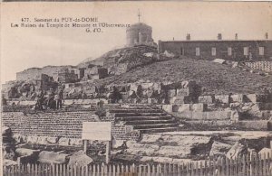 France Sommet du Puy-de-Dome Les Ruines du Temple de Mercure et l'Oberva...