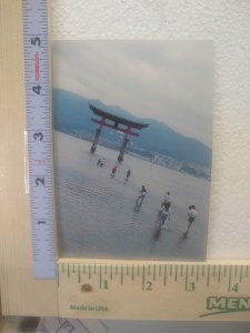 Postcard Red torii of the Isukushima Shrine, Miyajima, Hatsukaichi, Japan