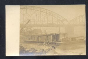 RPPC ST. LOUIS MISSOURI MERCHANTS BRIDGE CONSTRUCTION NOKO REAL PHOTO POSTCARD