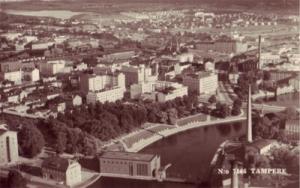 RPPC Aerial View of Tampere, FINLAND