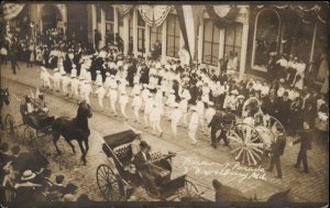 Frostburg MD Parade Fire Fighters c1910 Real Photo Postcard