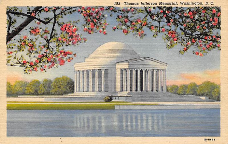 Thomas Jefferson Memorial  At South End of Tidal Basin Washington, Washington...