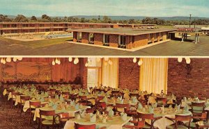 HAGERSTOWN, MD Maryland HOLIDAY INN MOTEL Dining~Pool ROADSIDE  c1960's Postcard