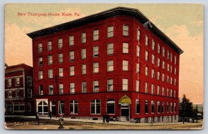 Hotel & Resort~New Thompson House Kane Pennsylvania~Fire Hydrant~Vtg Postcard