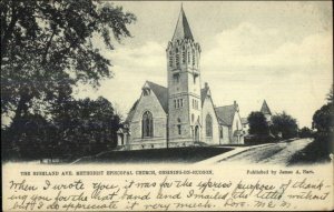 Ossining on Hudson NY ME Church c1905 Postcard