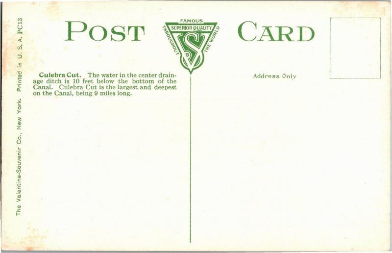 Culebra Cut, Panama Canal Vintage Postcard P10