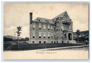 c1905 Fox Hospital Building Oneonta New York NY Posted Antique Postcard