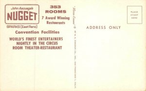 LAST CHANCE JOE Nugget Casino Sparks, NV Miner Statue c1950s Vintage Postcard