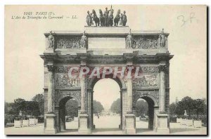 CARTE Postale Old Paris's Arc de Triomphe du Carrousel