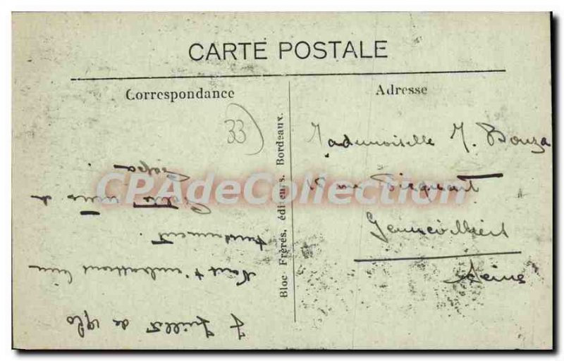 Old Postcard Arcachon View Sinking