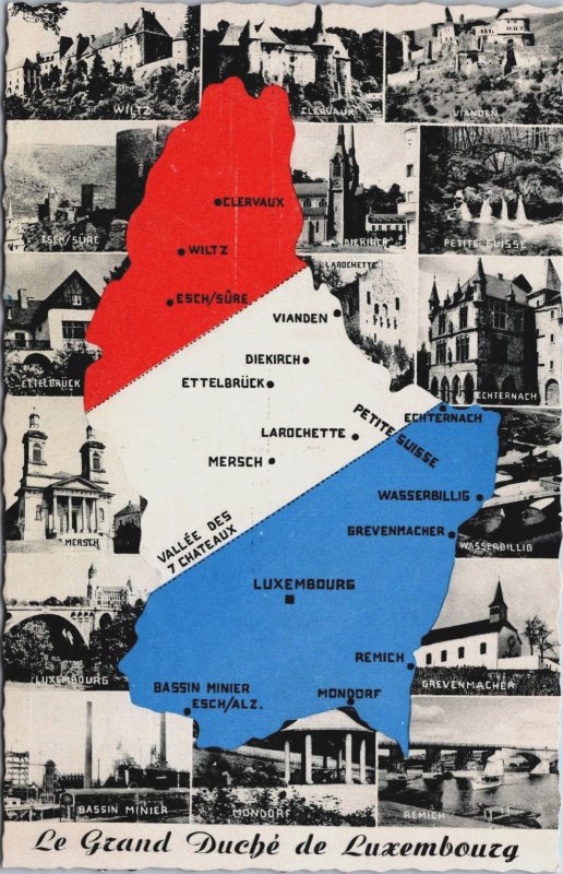 Luxembourg Le Grand Duché de Luxembourg Vintage Postcard C188