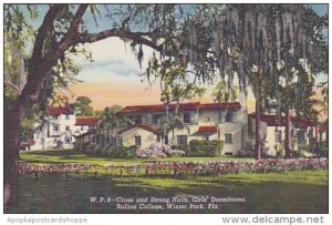Florida Winter Park Cross and Strong Halls Rollins College 1950 Curteich